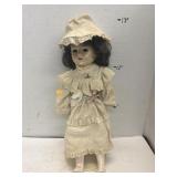 Antique Bisque Porcelain Doll - closes eyes when