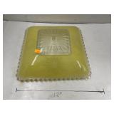 Vintage Art Deco Square Glass Ceiling Light Shade