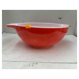Vntg Pyrex Red Cinderella Mixing Bowl