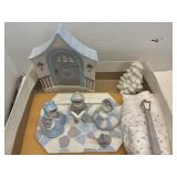 Porcelain Christmas Carolers Scene Set