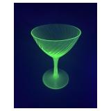 Uranium Glass Cocktail Glass