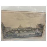 Framed Print depicting the Ponte Sant'Angelo