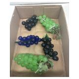 Peking glass vintage grape clusterS flat