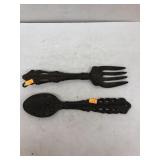 Cast Iron Spoon & Fork Wall Decor