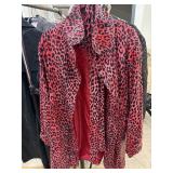 Red Leopard Print Blazer - Jacket Galore - sz 2X