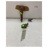 Elephant ensemble (wind chime, hook, & figure)