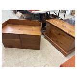 2 Wooden Storage Boxes