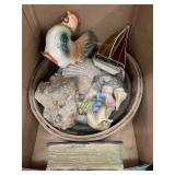 Stained Glass Boat, Shells, Misc