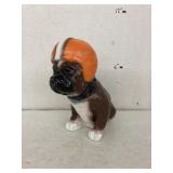 Cement Cleveland Browns bulldog figure