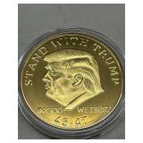 Trump Commemorative Coin -Stand w/ Trump, 45-47