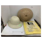 Safari style hard Hats And yellow protective wear