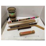 Vase with Mini Bags, Musical Instruments, Misc