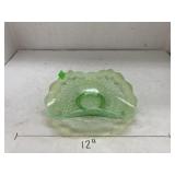 Jefferson Glass green ï¿½Many Loopsï¿½ dish