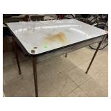 Vintage Enamel Top Table