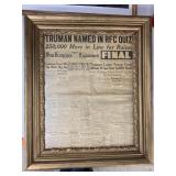 Certificate of Authenticity of Original newspaper