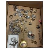 Jewelry, Pocket Watch, Tie Bars, Cuff Links Misc