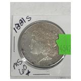 Morgan Silver Dollar - dated 1881