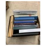 Box of binders, photo Album, misc