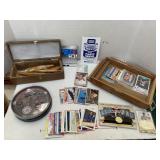 Assorted collectible cards, Red Guardian Pins,