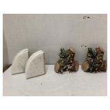 2 Pairs of Bookends (some chips)
