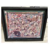 Framed baseball card puzzle