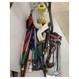 Tools, umbrella, misc