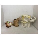 Vntg Elephant pots/planters (1-Haeger)