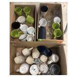 3 Boxes Mugs & cups