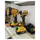 DeWalt Drill and Light with Battery and Charger