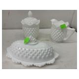 Fenton Hobnail milk glass Lot