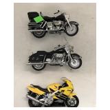 3 Motorcycle Decoration Toys