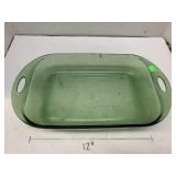 Anchor Hocking Green Glass Baking Dish
