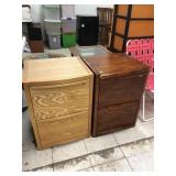 2cnt Wooden Filing Cabinets
