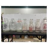 Vintage Milk Bottles Lot