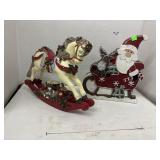 Rocking Horse & Santa Decor