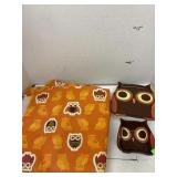 Owl Tablecloth & Serving Trays