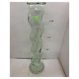 SVE Made Green Wavy Glass Floor Vase ï¿½ Vintage