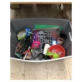 Tote of Kitchen Items