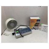 USB Fan, Charger, Earbuds, Smart Garage