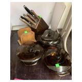 Pyrex dish with lid, 2cnt Anchor Hocking Dishes,