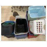 Totes, No lids, and misc containers