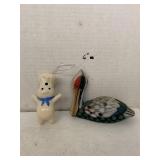 Doughboy Ornament and Wooden Pelican