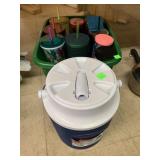 Starbucks coffee cups and Water Jug