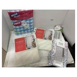 Window & Shower Curtains & Tablecloth Lot