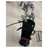 Golf Bag w/ Clubs, Golf Balls & Tees