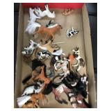 Flat of farm animals, mostly horses