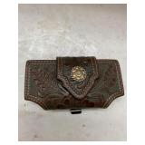 Nocona Embossed Leather Belt Pouch