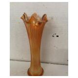 1920 Fenton Ribbed Iridescent Marigold Carnival
