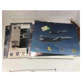 Laminated Airplane pictures, approx 21