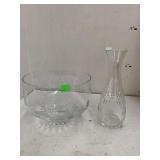 2 Clear Glass Dishes